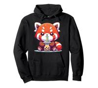 Kawaii Pandas Rouges Bubble Tea Boba Panda Rouge Sweat à Capuche