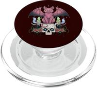 Kawaii Pastel Goth Creepy Cute Cat Ailes de Chauve-Souris Tête de Mort effrayante PopSockets PopGrip pour MagSafe