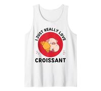 Kawaii Pig I Just Really Love Croissants Débardeur