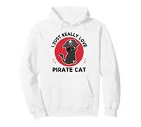 Kawaii Pirate Cat J'adore Vraiment Un Mignon Amateur de Chats Pirates Sweat à Capuche