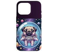 Kawaii Pug in Space: Cute Astronaut Pug Coque pour iPhone 16 Pro