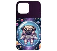 Kawaii Pug in Space: Cute Astronaut Pug Coque pour iPhone 16 Pro Max