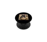 Kawaii Ramen Cat Retro Japanese Noodles Artwork Graphic PopSockets PopGrip Adhésif