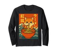 Kawaii Ramen Fox Anime Japanese Noodles Cute Manche Longue
