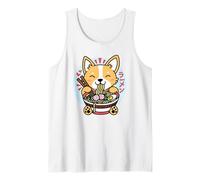 Kawaii Ramen Mignon Anime Chien Corgi Nouilles Japonaises Débardeur