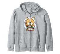 Kawaii Ramen Mignon Anime Chien Corgi Nouilles Japonaises Sweat à Capuche