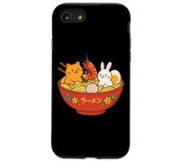 Kawaii Ramen Wave Lapins & Crevettes Nouilles Japonaises Art Coque pour iPhone SE (2020) / 7 / 8