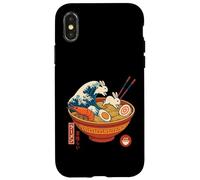 Kawaii Ramen Wave Lapins & Crevettes Nouilles Japonaises Art Coque pour iPhone X/XS