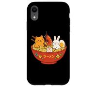 Kawaii Ramen Wave Lapins & Crevettes Nouilles Japonaises Art Coque pour iPhone XR