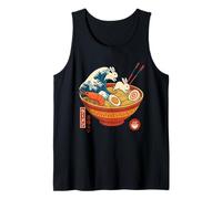 Kawaii Ramen Wave Lapins & Crevettes Nouilles Japonaises Art Débardeur