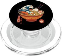 Kawaii Ramen Wave Lapins & Crevettes Nouilles Japonaises Art PopSockets PopGrip pour MagSafe