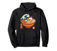 Kawaii Ramen Wave Lapins & Crevettes Nouilles Japonaises Art Sweat à Capuche
