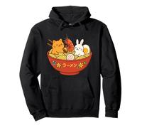 Kawaii Ramen Wave Lapins & Crevettes Nouilles Japonaises Art Sweat à Capuche