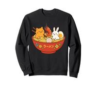 Kawaii Ramen Wave Lapins & Crevettes Nouilles Japonaises Art Sweatshirt