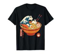 Kawaii Ramen Wave Lapins & Crevettes Nouilles Japonaises Art T-Shirt