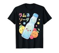 Kawaii Ramune Bouteille Soda avec de Jolis Amis Agrumes T-Shirt Graphique avec Valeur