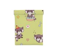 Kawaii Raton Laveur Mignon, Sac de Rangement pour Femmes, Portefeuille supérieur à Presser, Petit Porte-Monnaie, Pochette de Changement