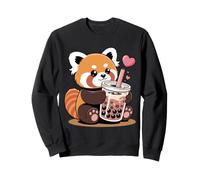 Kawaii Red Panda Boba Bubble Tea Kawaii Esthétique Sweatshirt
