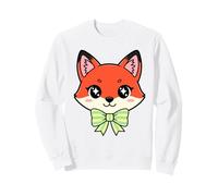 Kawaii Renard Dessin animé Visage Gros Yeux Arc Mignon Animal Sweatshirt