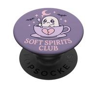 Kawaii Sad Ghost Spirits Club Cute Emo Esthétique PopSockets PopGrip Adhésif