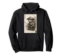 Kawaii Samourai Grenouille antique Edo Esthétique Ukiyo-e Sweat à Capuche