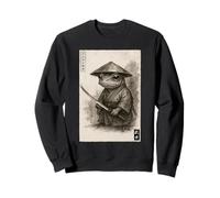 Kawaii Samourai Grenouille antique Edo Esthétique Ukiyo-e Sweatshirt