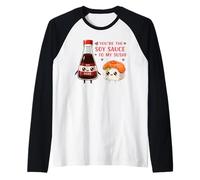 Kawaii Sauce soja Sushi Love Foodie Couple Manche Raglan