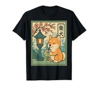 Kawaii Shiba Inu Matcha Boba Japonais Anime Mignon Amoureux des Chiens T-Shirt