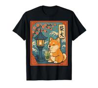 Kawaii Shiba Inu Matcha Boba Japonais Mignon Anime Amoureux des Chiens T-Shirt