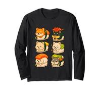 Kawaii Shiba Inu Sushi Roll Set de rouleaux de sushi dans un style amusant Chibi Manche Longue