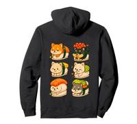 Kawaii Shiba Inu Sushi Roll Set de rouleaux de sushi dans un style amusant Chibi Sweat à Capuche