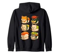 Kawaii Shiba Inu Sushi Roll Set de rouleaux de sushi dans un style amusant Chibi Sweat à Capuche