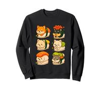 Kawaii Shiba Inu Sushi Roll Set de rouleaux de sushi dans un style amusant Chibi Sweatshirt