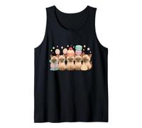 Kawaii Siamois Cat Lineup Cute Dessert Pastel Art Débardeur