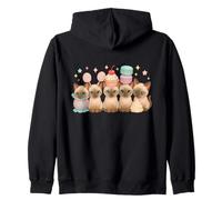 Kawaii Siamois Cat Lineup Cute Dessert Pastel Art Sweat à Capuche