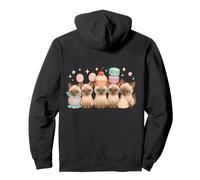 Kawaii Siamois Cat Lineup Cute Dessert Pastel Art Sweat à Capuche