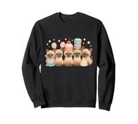 Kawaii Siamois Cat Lineup Cute Dessert Pastel Art Sweatshirt