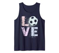 Kawaii Soccer Love Valentine Coaching Mom Kids Club Game Dad Débardeur