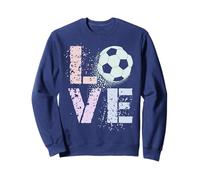 Kawaii Soccer Love Valentine Coaching Mom Kids Club Game Dad Sweatshirt