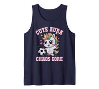 Kawaii Soccer Unicorn Cute Aura Chaos Core Score Princesse Débardeur