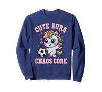 Kawaii Soccer Unicorn Cute Aura Chaos Core Score Princesse Sweatshirt