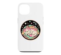 Kawaii Space Chat Sieste dans Un rêve de Coquille de Taco Coque pour iPhone 13