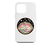 Kawaii Space Chat Sieste dans Un rêve de Coquille de Taco Coque pour iPhone 13 Pro Max