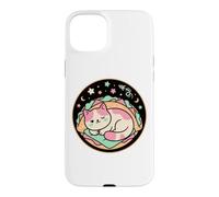 Kawaii Space Chat Sieste dans Un rêve de Coquille de Taco Coque pour iPhone 15 Plus