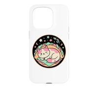 Kawaii Space Chat Sieste dans Un rêve de Coquille de Taco Coque pour iPhone 15 Pro