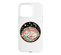 Kawaii Space Chat Sieste dans Un rêve de Coquille de Taco Coque pour iPhone 15 Pro Max