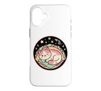 Kawaii Space Chat Sieste dans Un rêve de Coquille de Taco Coque pour iPhone 16 Plus