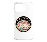 Kawaii Space Chat Sieste dans Un rêve de Coquille de Taco Coque pour iPhone 16 Pro Max