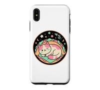 Kawaii Space Chat Sieste dans Un rêve de Coquille de Taco Coque pour iPhone XS Max