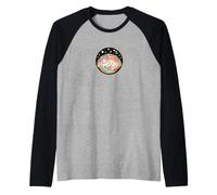 Kawaii Space Chat Sieste dans Un rêve de Coquille de Taco Manche Raglan